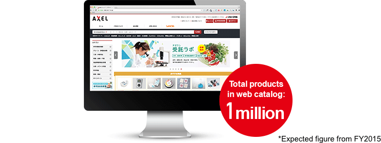 Total products in web catalog 1 million